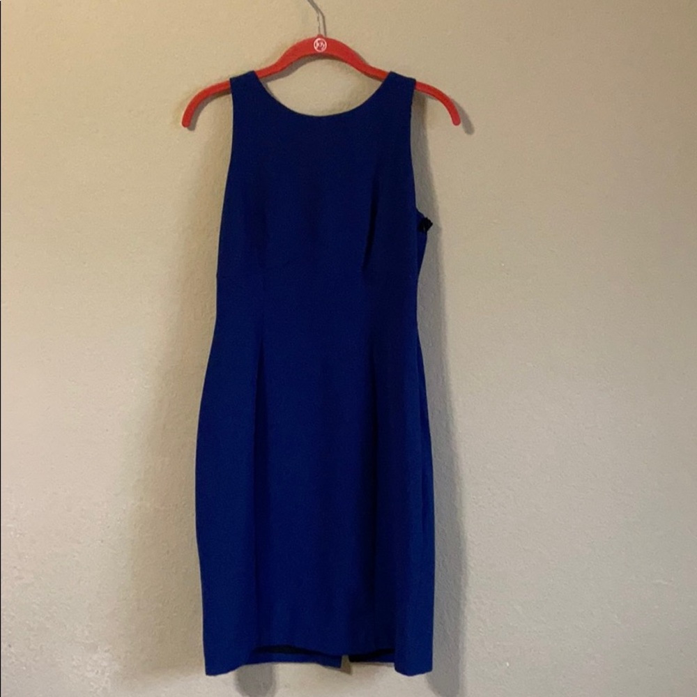 Simple Navy Blue Dress with Surprise Black Lace